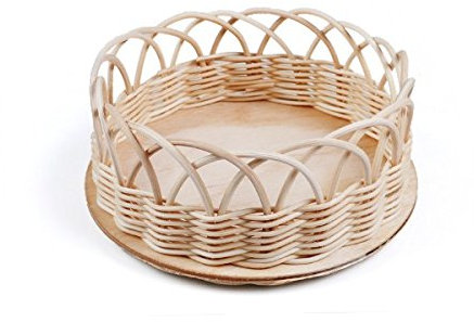 Zita's Creative Bastelset - Runder Korb, Flechten, Korbflechten, Schilf Set, Peddigrohr, Flechtmaterial, Flechtset, Rattan