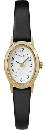 Timex Women's T21912 Cavatina Black Leather Strap Watch