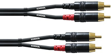 Cordial CFU 1,5 CC Câble Cinch 1,5 m - Câble Audio