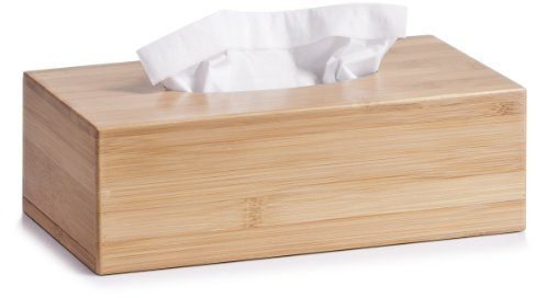 Zeller 25305 Kosmetiktücher-Box, Bamboo, L 27.5 x B 15.5 x H 8.5 cm, Natur