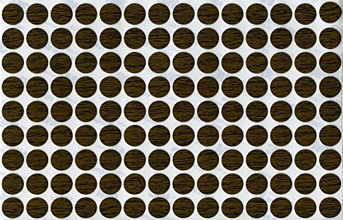 KwikCaps® pvc GREY NEBRASKA OAK Self Adhesive Screw Cover Caps Nail & Cam. 13mm single sheet of 126