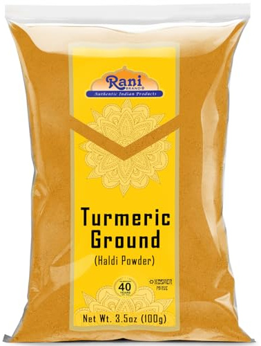 Rani Turmeric (Haldi) Root Powder Spice, (High Curcumin Content) 3.5oz (100g) ~ All Natural | 100% Pure, Salt Free | Vegan | Gluten Friendly | NON-GMO | Kosher | Indian Origin