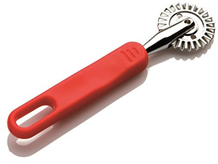 Tredoni Roue à Pâtisserie 4cm - Sertisseuse/Coupe-Tampon de Pâte Fabricant Pâtes/Ravioli/Tarte, Roue en Acier Inoxydable, Manche en Plastique Multicolore