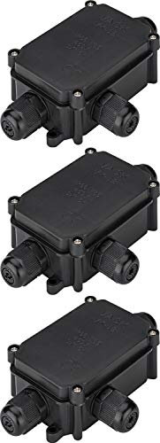 3er Set WireThinX IP-66 Schutzbox für Lüsterklemmen PG9 zum sicheren Verbinden von 3 Kabeln
