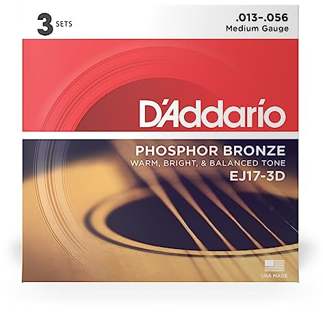 D'Addario A-Git.Saiten EJ17-3D 13-56 Phosphor Bronze 3er Set
