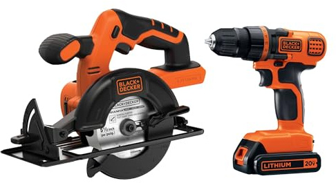 BLACK+DECKER 20V MAX* POWERCONNECT Cordless Drill/Driver + Circular Saw Combo Kit (BD2KITCDDCS)