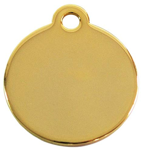Adressanhänger mit Gravur - rund klein - Gold