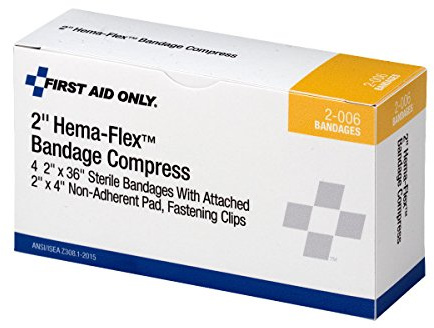 First Aid Only 2-006-001: 2 Hema-Flex Bandage Compress, 4