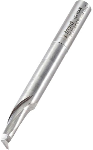 Trend Fraise à défoncer hélicoïdale 1 dent, col allongé, queue 8 mm, HSS | Réalise des travaux de plongée profonde dans le bois tendre et dur, avec col allongé étroit en HSS, 50/18X8MMHSSE