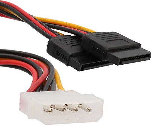 Syba Molex - Cable Divisor de alimentación SATA a 2