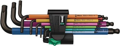 Wera 950 SPKL/9 SM N SB Multicolour BlackLaser L-key set, 9pc, Metric, 1.5-10mm, 05073593001
