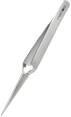 REMOS Pinza en cruz con punta recta de acero inoxidable, 12cm