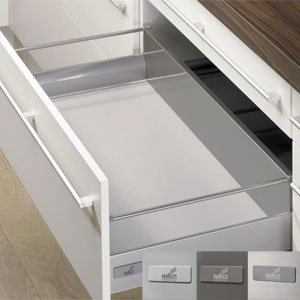Hettich Frontauszugs-Set 260 mm 144 mm Stahl pulverbeschichtet silber