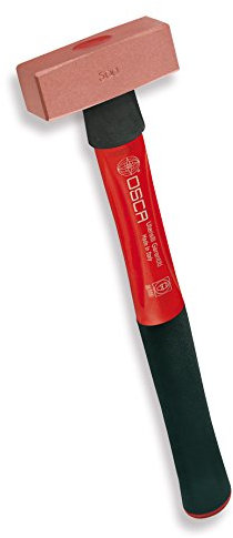 OSCA 30,5 cm vibrationsfreier Kupferhammer mit 3-Komponenten-Griff mit rutschfestem Gummigriff, OS070K500