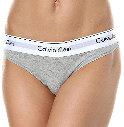 Calvin Klein dam Sträng Modern Cotton - Thong, Grå (grå ljung 020), XL