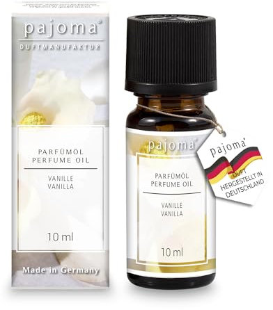 pajoma® Duftöl 10 ml, Vanille | feinstes Parfümöl für Aromatherapie, Duftlampe, Aroma Diffuser, Massage, Naturkosmetik | Premium Qualität