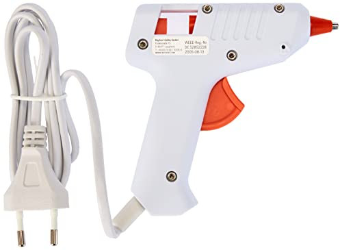 RAYHER HOBBY 3337600 Pistola Colla a Caldo Mini, Pistola Incollatrice, a Bassa Temperatura, Bianco, 11 x 11 cm