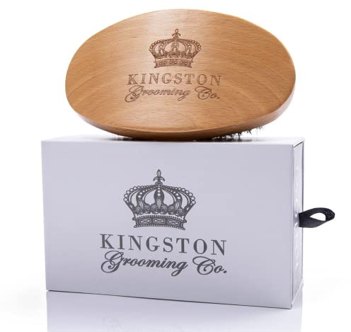 Kingston Grooming Co. Original Wave Brush for Men 360, Soft Boar Bristle Men’s Hair Brush- Perfect for Hair, Beards or Waves- Travel Box Included