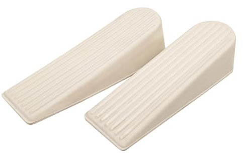 Välj hårdvara dörrstopp, kil, halkfri dörrhållare, gummi, grädde (mandel), (förpackning med 2)