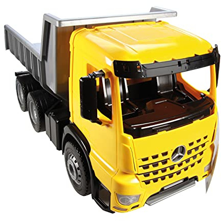 Lena 02065 – stark gigantisk dump Mercedes Benz Arocs, ca. 67 cm, stor kipper med 3 axlar och låsbart tippfördjupning, robust byggarbetsplats, leksaksfordon, tipplastare för barn från 3 år