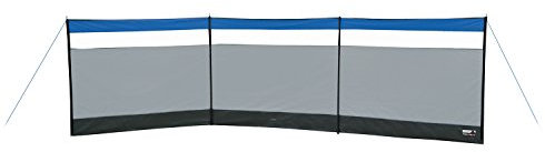 High Peak Windschutz Mistral, Strandschutz mit Lichtquellenfenster, 4 Stahlgestänge, variabler Aufbau möglich, grau/dunkelgrau/Blau