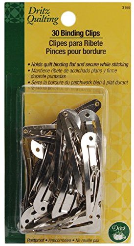 Dritz 3159 Binding Quilter's Clips (30-Count),Silver,Medium