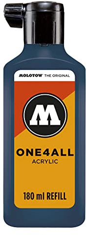 Molotow ONE4ALL Refill Acryl, Farbe 027 petrol 180 ml, Nachfülltinte für Permanentmarker