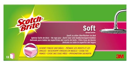 Scotch Brite Soft SONS1, spugna per una pulizia delicata; colore: rosa/bianco; confezione da 2 (versione tedesca)