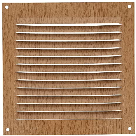 Amig - Rejilla Cuadrada de Aluminio - Rejillas de Ventilación para Salida de Aire - Ideal para Techo de Cocina y Baño - Medidas 150 X 150 MM - Color Madera