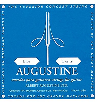 Augustine Blue Label Corde Seule MI (E1) pour Guitare Classique Tirant Fort