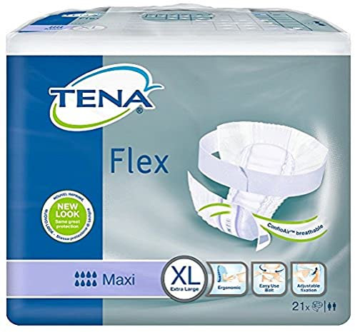 Tena Flex Maxi, Pannolone a cintura per incontinenza XL, 21 pezzi