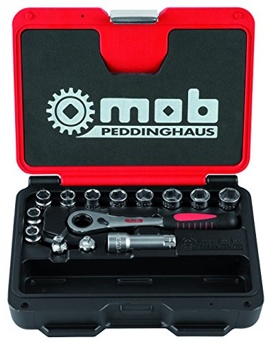 Coffret cliquet traversant avec douilles 10 à 19 mm – 2 adaptateurs, rallonge 75 mm – Coffret PEHD compatible Fusion Box