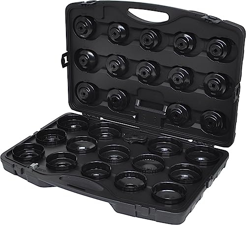 KS Tools - 150.9350 - Coffret de cloches pour filtre à huile - Outillage mecanique auto pour couvercles de filtre à huile - 3/8 - 1/2 - 30 Pièces