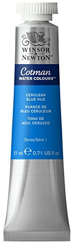 Winsor & Newton 0308139 Cotman Aquarellfarbe mit ausgezeichneter Transparenz, Farbkraft und Verarbeitungseigenschaften, Wasserfarbe 21ml Tube - Cölinblau Farbton | Einführung in Aquarell mit feinen Kunst-Pigmenten, perfekt für Anfänger, lichtecht und permanent, gute Tönungsstärke