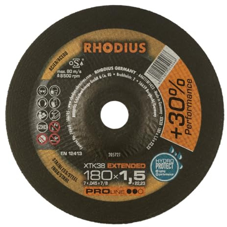 XTK38 Disque à tronçonner extra fin 180 x 1,5 x 22,23 mm VE : 25