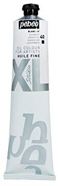 Pébéo - Feines Öl XL 200 ML - Ölgemälde - Ideal für Anfänger oder Profis - Fine Art Malerei - Feine Qualität - Pébéo Ölgemälde - Lebendiges Weiß - 200 ml