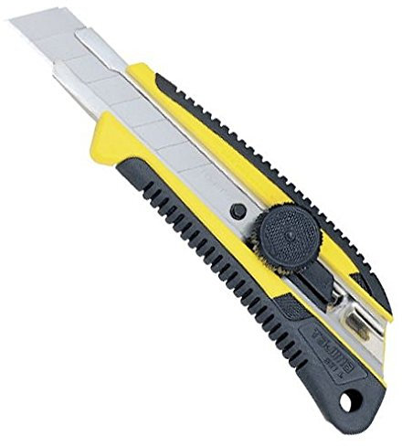 Cutter avec grip antidérapant, verrouillage par molette, lame sécable de 18 mm