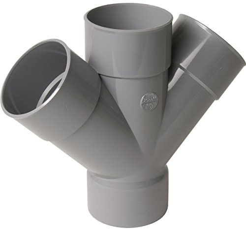 culotte double pvc - femelle / femelle - 45 degrés - parallèle - diamètre 100 mm - nicoll rt144