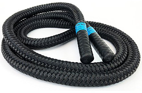 aerobis® Battle Jump Rope 35D | 1,8 kg schweres Springseil | Geschmeidig und flexibel | Tau mit hohem Gewicht für Kraft Ausdauer Training und als Ergänzung zum Abnehmen | Skipping Rope | Fitness Seil
