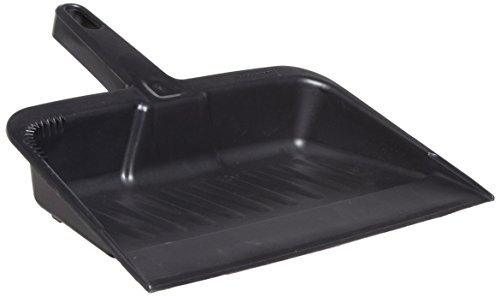 Rubbermaid Commercial Products Heavy-Duty Dustpan 31cm | Durable Plastic, Ideal for Industrial, Commercial & Home Cleaning, Robust Debris Collector | Charcoal | FG200500CHAR