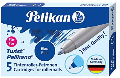 Pelikan Tintenpatronen für Tintenroller, Blisterverpackung mit 2 x 5 Patronen, 1 Set, blau