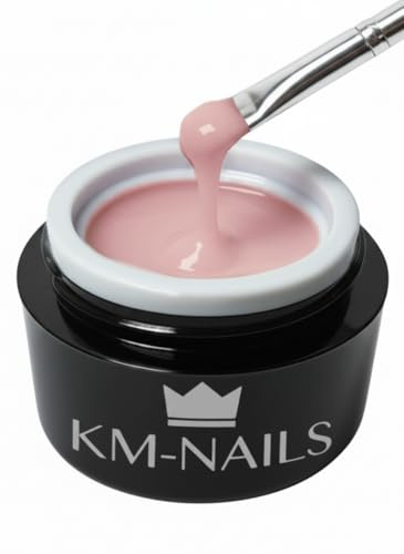 KM-Nails Aufbaugel [Studio-Qualität] für Babyboomer im nude look | Make-Up Gel | Camouflagegel » Building Gel UV & LED härtend « 2 in 1 Nagelgel – 15ml