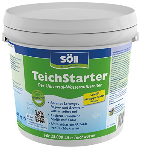 Söll 80503 TeichStarter, 2,5 kg - Universal-Wasseraufbereiter für den Gartenteich, wasserstabilisierendes Teichpflegemittel zur Teichwasseraufbereitung im Fischteich, Schwimmteich