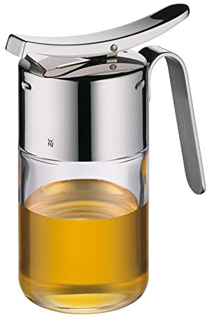 WMF Barista Sirup-/ Honigspender Glas 240ml, Cromargan Edelstahl poliert, spülmaschinengeignet
