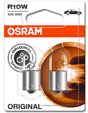 2 ampoules transparentes authentiques Osram Original R10W (R10W / 245) 10 W 12 V [5008–02B] - Numéro de la pièce 5008–02B