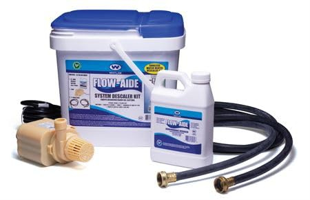 Flow-Aide Descaler Kit with Bucket, Pump, Hoses and 1 Quart of Flow-Aide Descale