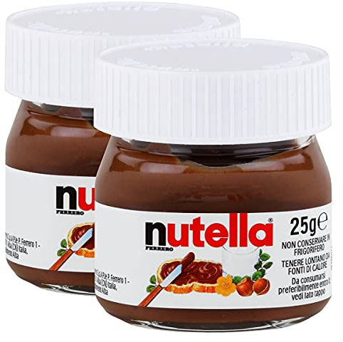2x Ferrero Nutella World Glas Brotaufstrich Schokolade 25g