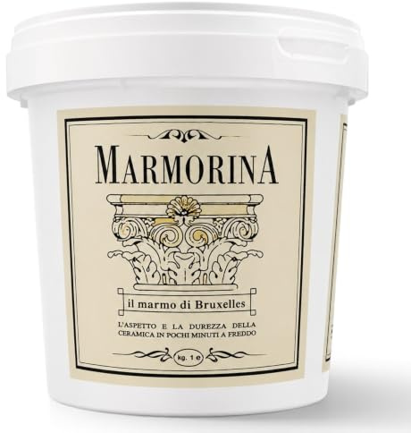 PROCHIMA, Marmorina Bianca, Polvere Mescolabile con Acqua, Simile alla Ceramica, 1 Kg