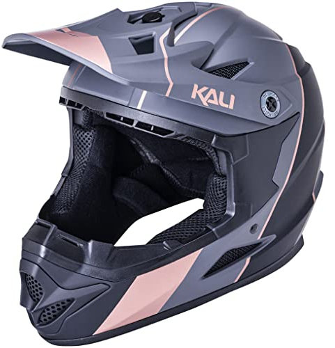 Kali Protectives Zoka Stripe Adult Full face Mountain Bike Helmet for MTB, BMX, Downhill and Cycling - Mat Black/Bronze S