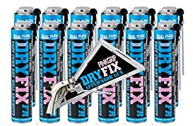 12 x Everbuild Pinkgrip Dry Fix Drywall Adhesive and Applicator Gun Dryfix